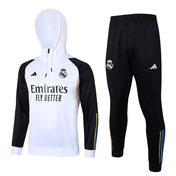 Felpa Cappuccio Real Madrid 2024 Bianco